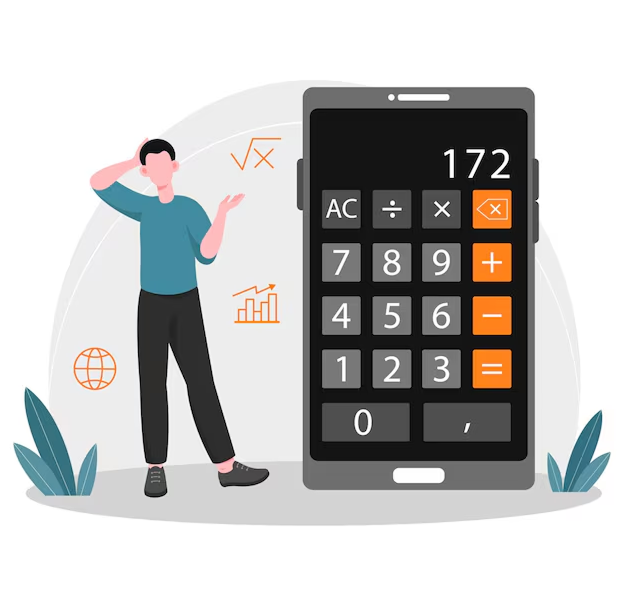 EMI calculator by MixMaxCalculator showing loan repayment details